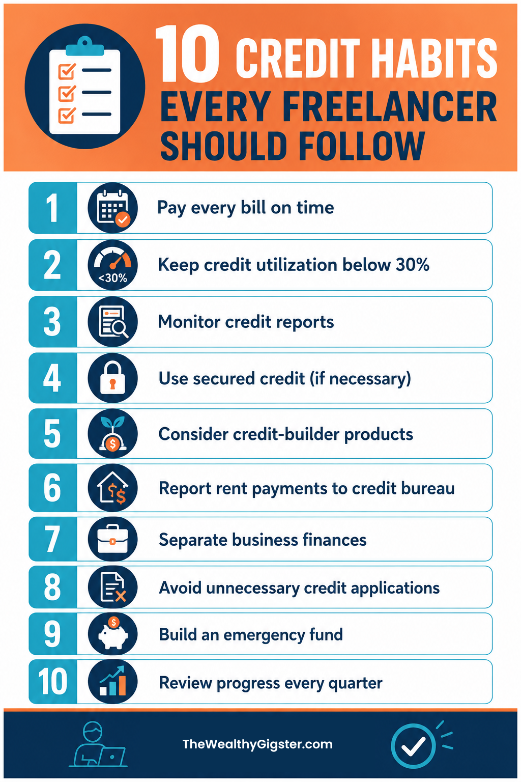 How Freelancers Build Credit Without a Traditional Employer: The Freelancer Credit-Building Checklist