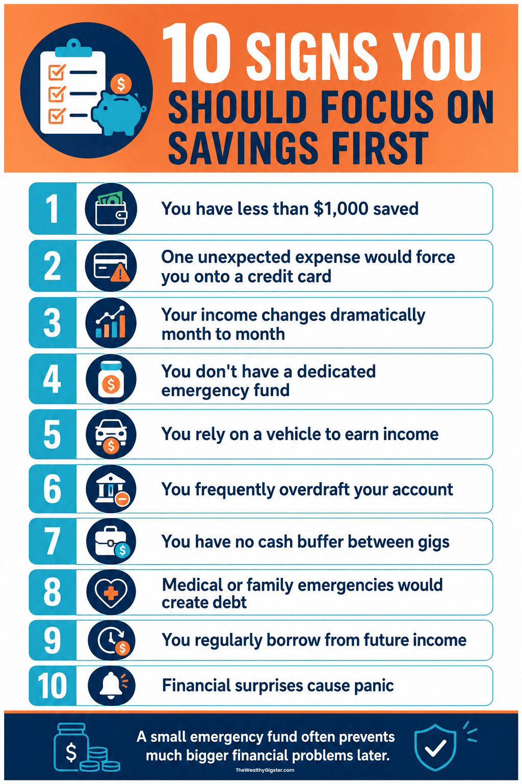 Pay Off Debt or Save Money First - 10 Signs You Should Focus on Savings First